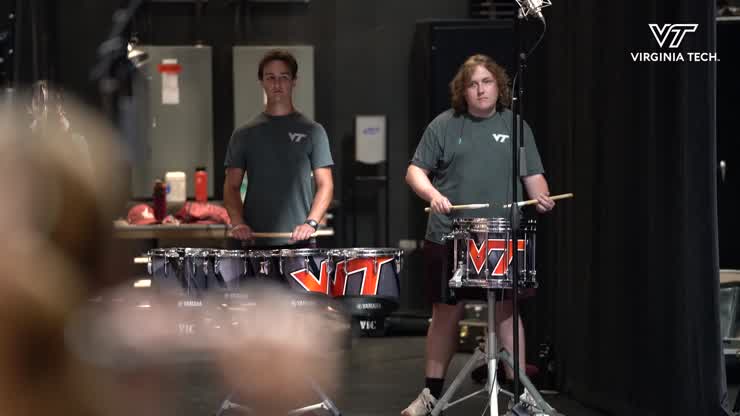 The Marching Virginians record "Tech Triumph" at Moss Arts Center
