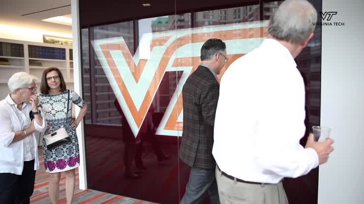 Board of Visitors tour Virginia Tech campuses in Northern Virginia
