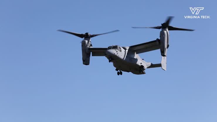 Homecoming game features flyover of four Marine Corps MV-22B Ospreys