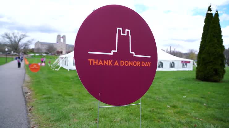 Hokies show gratitude as Thank a Donor Day returns to campus