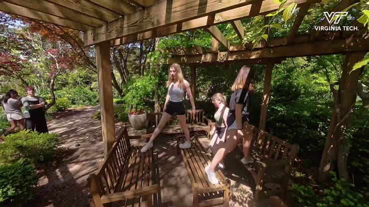 Dance students use Hahn Horticulture Garden for their final project