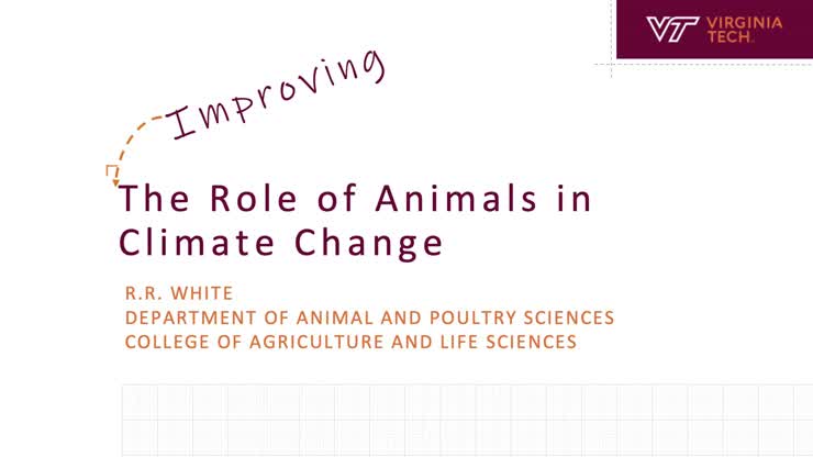 HokieTalks: Improving the role of animals in climate change
