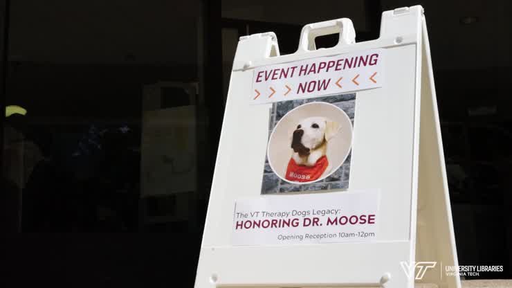 University Libraries' exhibit honors the legacy of therapy dog Moose