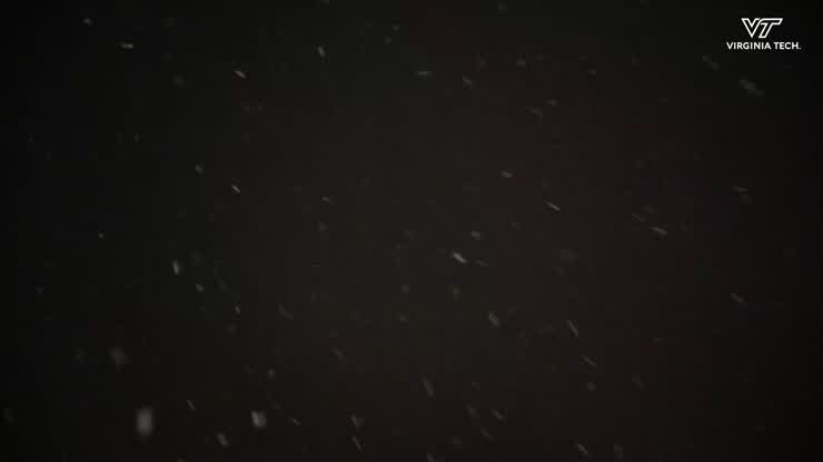Snowy Night On Campus