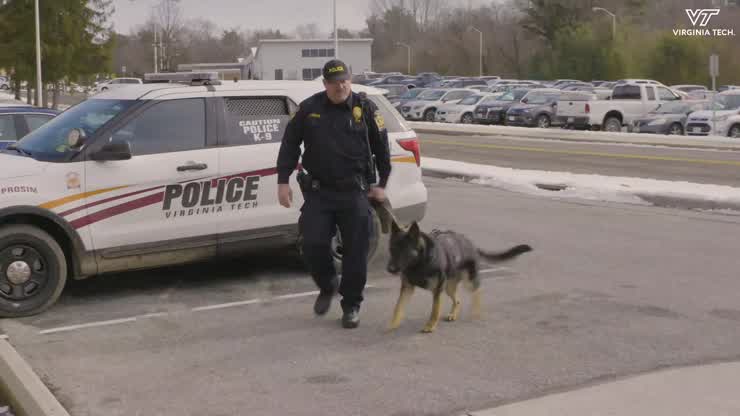 Zuka becomes the Virginia Tech Police Department’s newest K-9