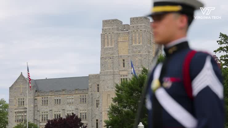 Corps of Cadets Pass in Review
